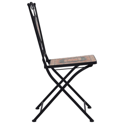 vidaXL Mosaic Bistro Set | Terracotta, Grey, Orange