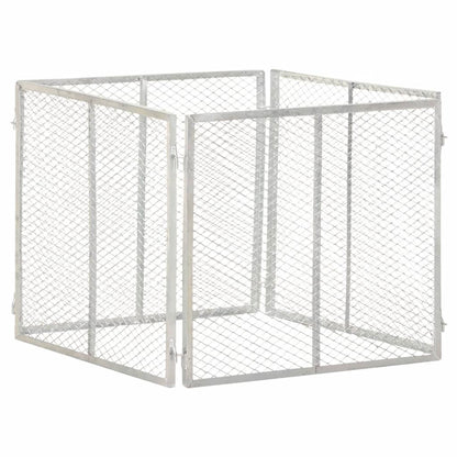 vidaXL Garden Composter 85x85x70 cm Galvanised Iron
