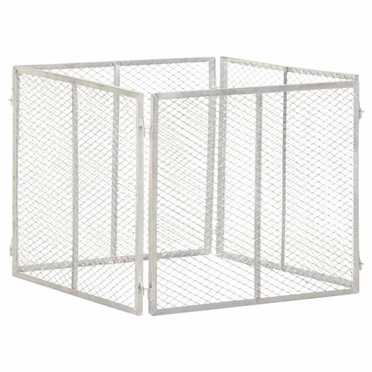 146149 vidaXL Garden Composter 85x85x70 cm Galvanised Iron