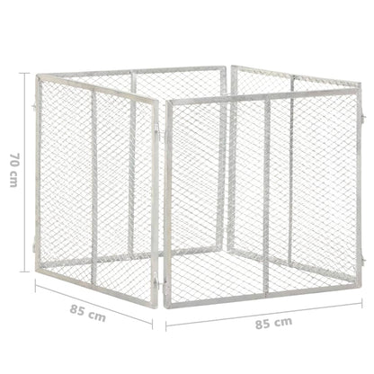 vidaXL Garden Composter 85x85x70 cm Galvanised Iron