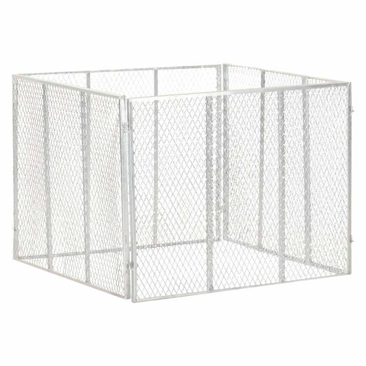 146150 vidaXL Garden Composter 100x100x77 cm Galvanised Iron