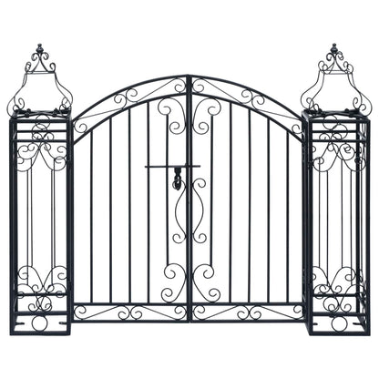 vidaXL Ornamental Garden Gate Wrought Iron 122x20.5x100 cm