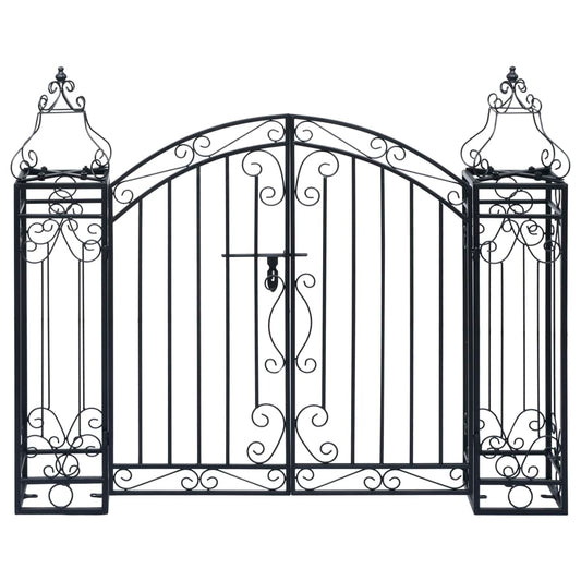 vidaXL Ornamental Garden Gate Wrought Iron 122x20.5x100 cm