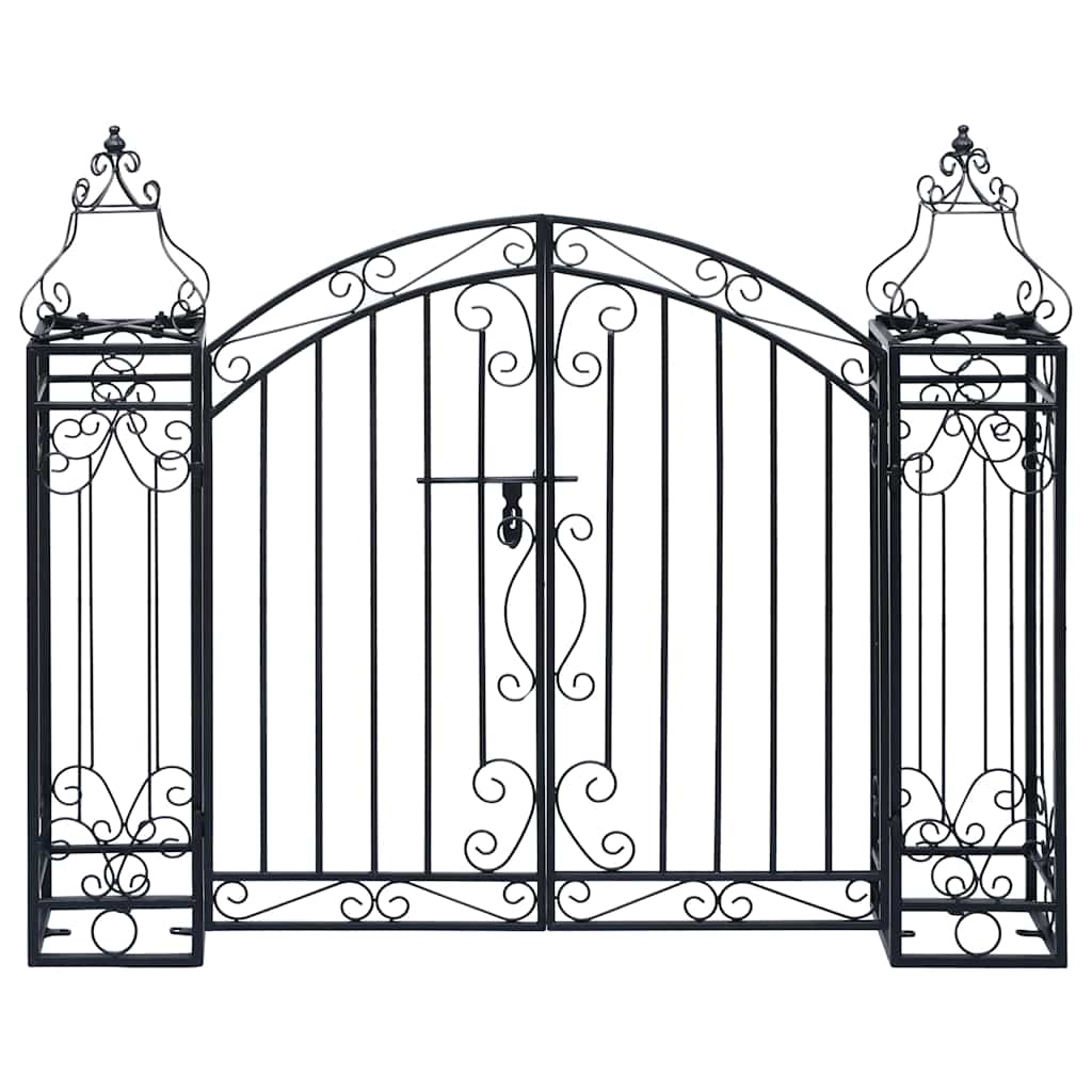 49419 vidaXL Ornamental Garden Gate Wrought Iron 122x20,5x100 cm