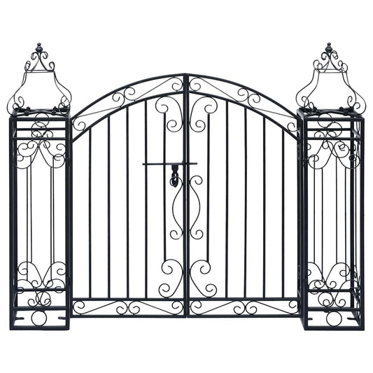 49419 vidaXL Ornamental Garden Gate Wrought Iron 122x20,5x100 cm