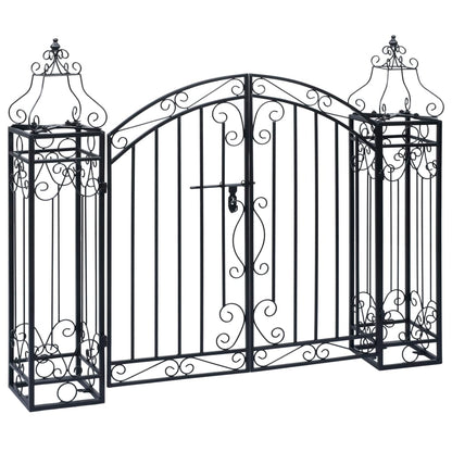 49419 vidaXL Ornamental Garden Gate Wrought Iron 122x20,5x100 cm