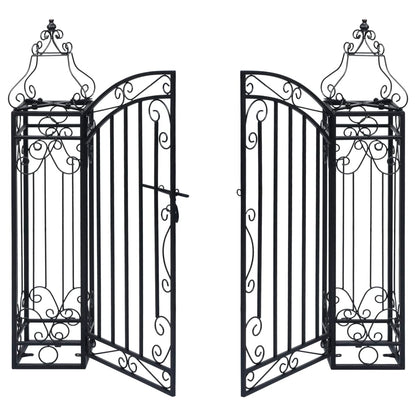vidaXL Ornamental Garden Gate Wrought Iron 122x20.5x100 cm