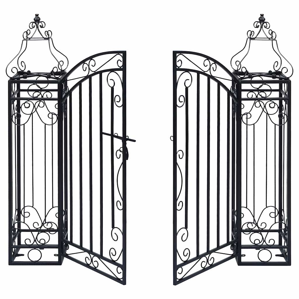 49419 vidaXL Ornamental Garden Gate Wrought Iron 122x20,5x100 cm