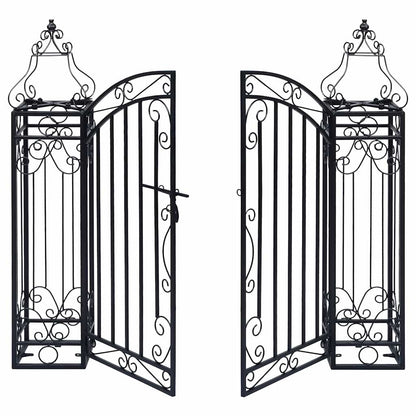 49419 vidaXL Ornamental Garden Gate Wrought Iron 122x20,5x100 cm