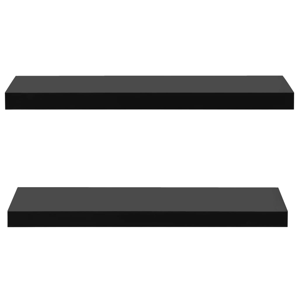 288202 vidaXL Floating Wall Shelves 2 pcs Black 80x20x3,8 cm