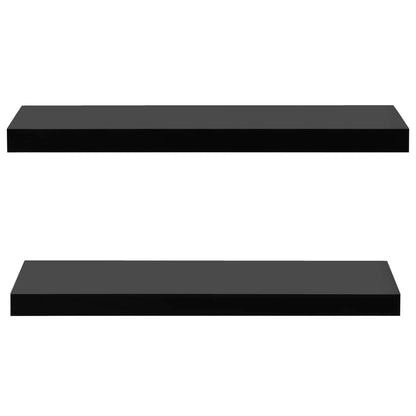 288202 vidaXL Floating Wall Shelves 2 pcs Black 80x20x3,8 cm
