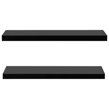 288203 vidaXL Floating Wall Shelves 2 pcs Black 100x20x3,8 cm