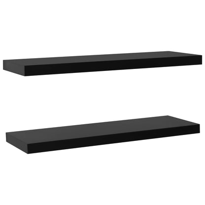 vidaXL Floating Wall Shelves 2 pcs Black 120x20x3.8 cm