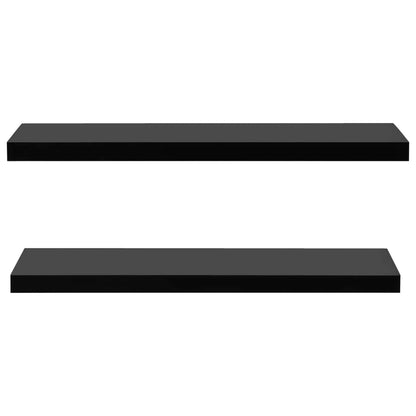 vidaXL Floating Wall Shelves 2 pcs Black 120x20x3.8 cm