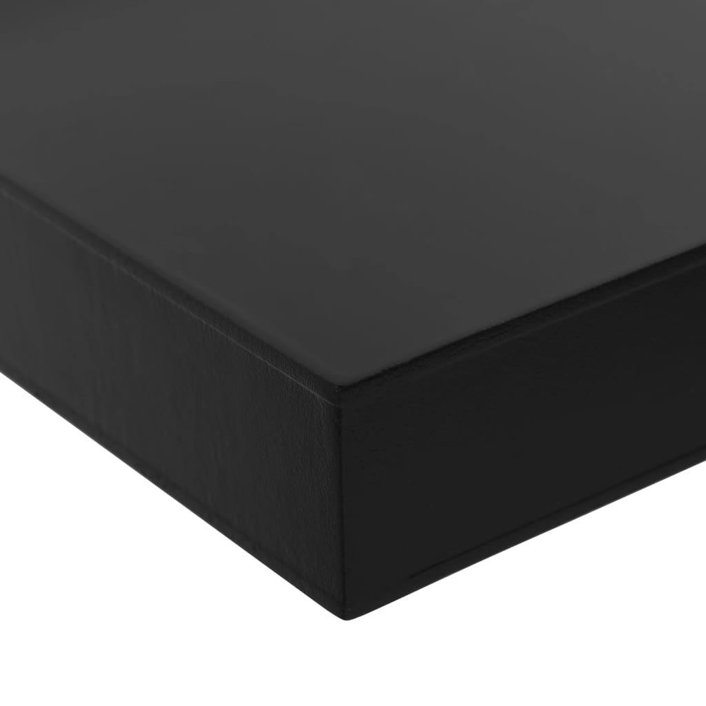 vidaXL Floating Wall Shelves 2 pcs Black 120x20x3.8 cm