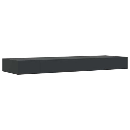 vidaXL Floating Wall Shelf with Drawer Black 80x25x8 cm