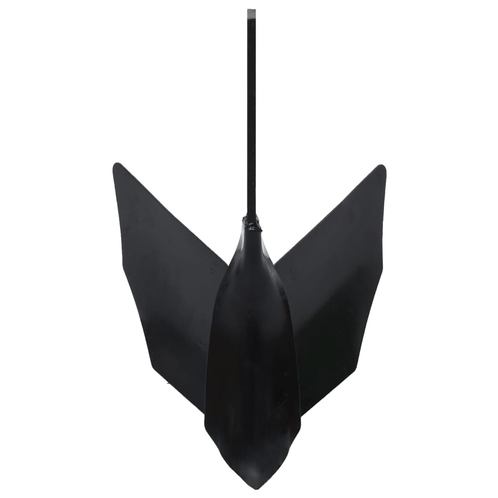vidaXL Tiller Plough Attachment Black Metal