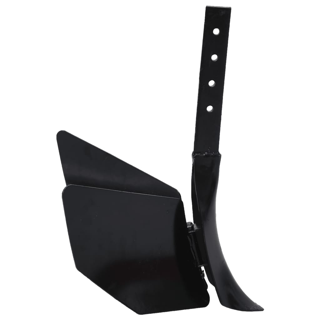 vidaXL Tiller Plough Attachment Black Metal