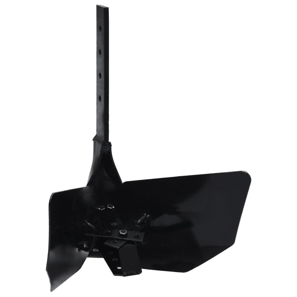 vidaXL Tiller Plough Attachment Black Metal