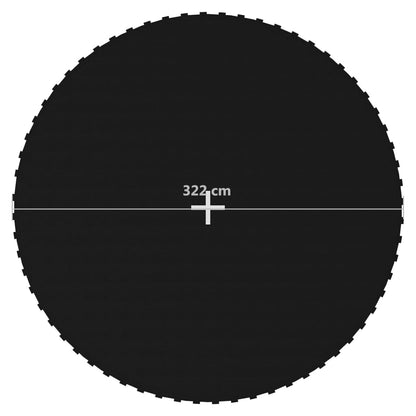 vidaXL Jumping Mat Fabric Black for 12 Feet/3.66 m Round Trampoline