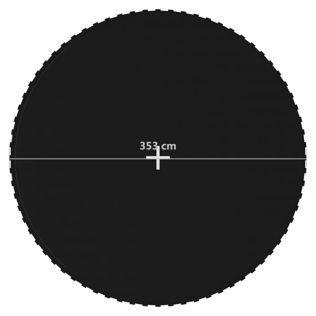 vidaXL Jumping Mat Fabric Black for 13 Feet/3.96 m Round Trampoline
