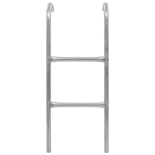 vidaXL 2-Step Trampoline Ladder Steel Silver 72 cm (suitable for 65cm high)