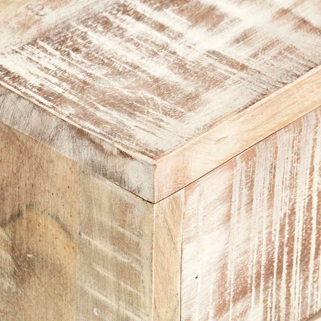 287329 vidaXL Coffee Table White 117x50x30 cm Solid Acacia Wood