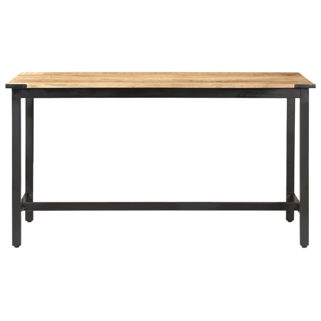 vidaXL Dining Table 140x70x76 cm Solid Rough Mango Wood