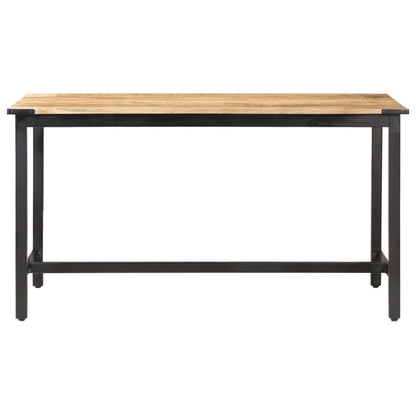 vidaXL Dining Table 140x70x76 cm Solid Rough Mango Wood