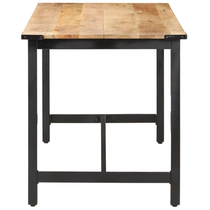 vidaXL Dining Table 140x70x76 cm Solid Rough Mango Wood