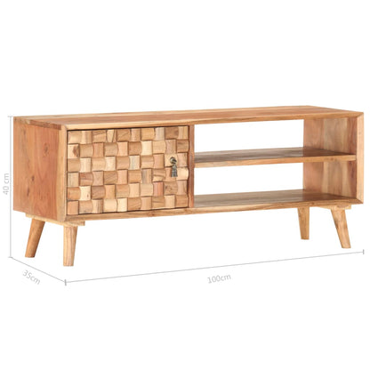 vidaXL TV Cabinet 100x30x40 cm Solid Acacia Wood