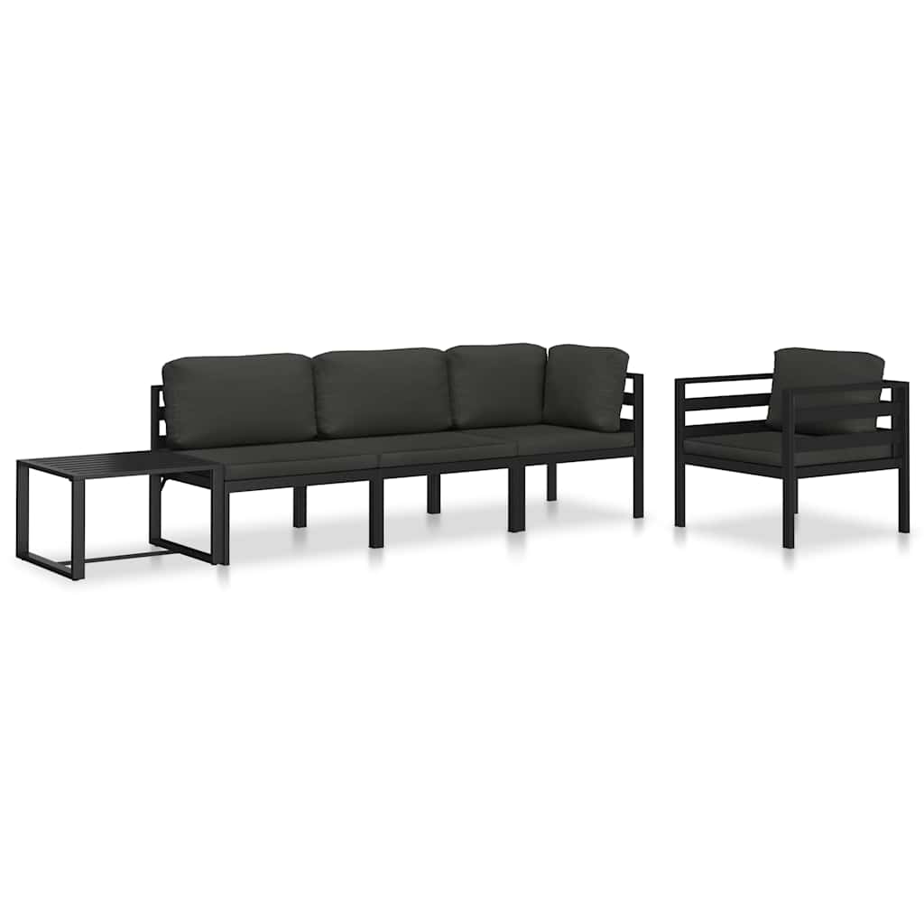 vidaXL Table | Anthracite | Aluminium | 60 x 60 x 38 cm | Modular