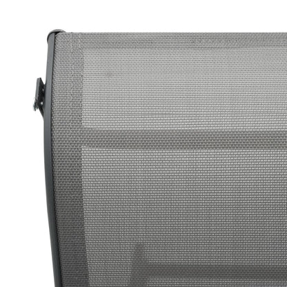 vidaXL Sun Lounger | Grey | Aluminium and Textilene | Standard