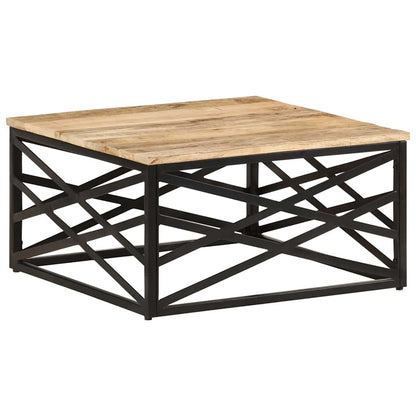 287364 vidaXL Coffee Table 68x68x35 cm Solid Mango Wood