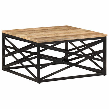 287364 vidaXL Coffee Table 68x68x35 cm Solid Mango Wood
