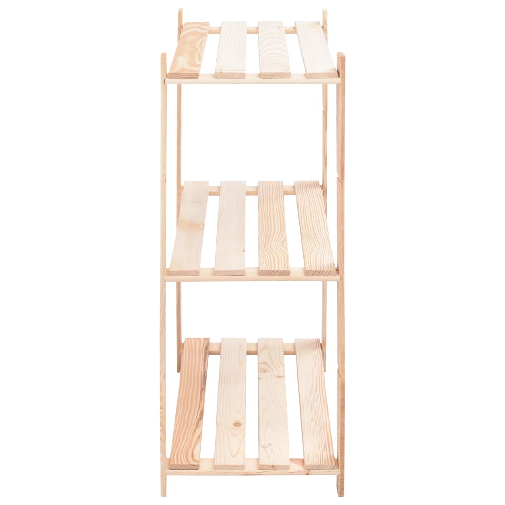 vidaXL 3-Tier Storage Racks 2 pcs 80x38x90 cm Solid Pinewood 150 kg
