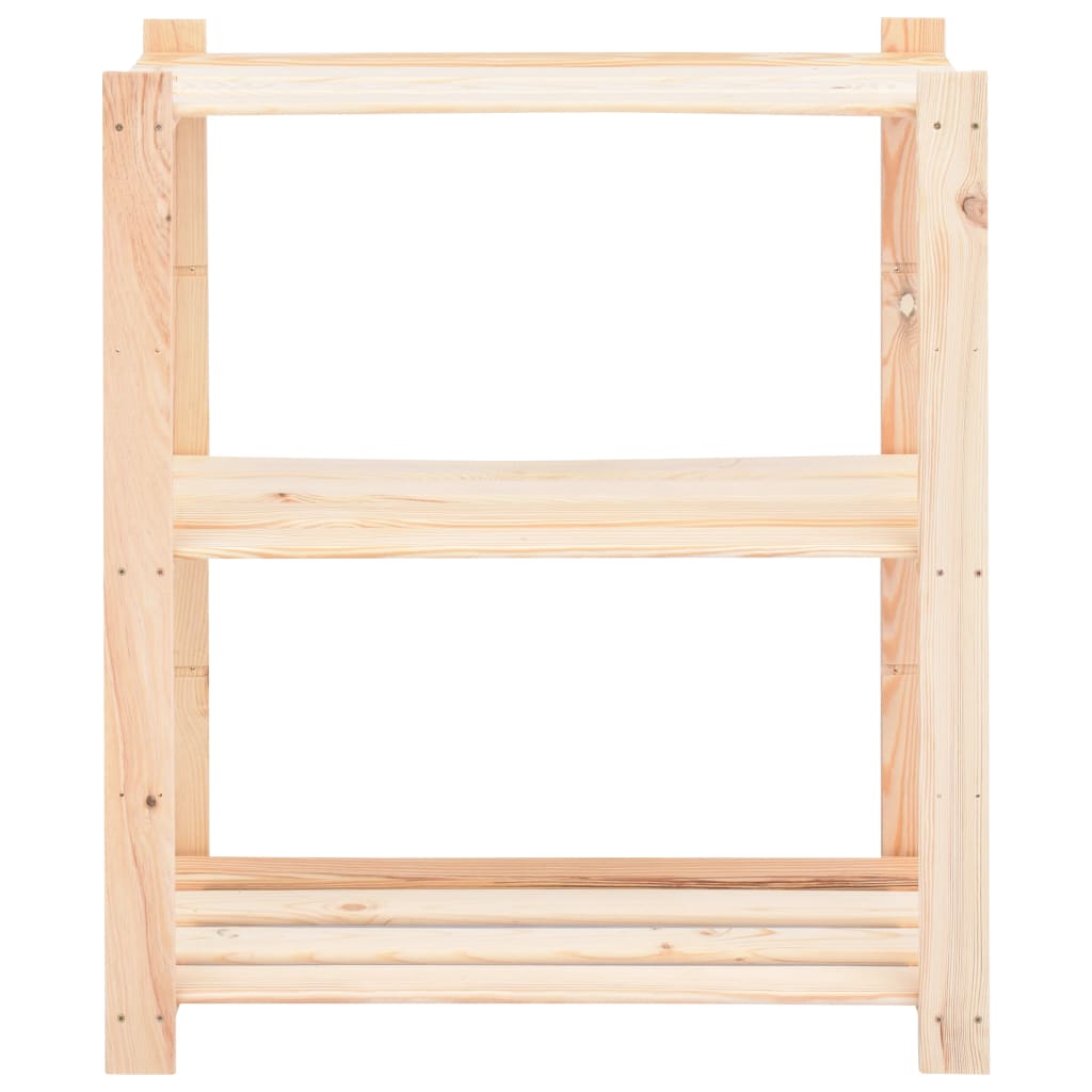 vidaXL 3-Tier Storage Racks 3 pcs 80x38x90 cm Solid Pinewood 150 kg