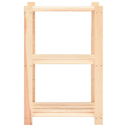 vidaXL 3-Tier Storage Racks 2 pcs 60x38x90 cm Solid Pinewood 150 kg
