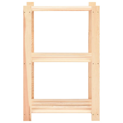 vidaXL 3-Tier Storage Racks 3 pcs 60x38x90 cm Solid Pinewood 150 kg