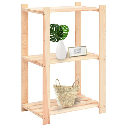 vidaXL 3-Tier Storage Racks 10 pcs 60x38x90 cm Solid Pinewood 150 kg