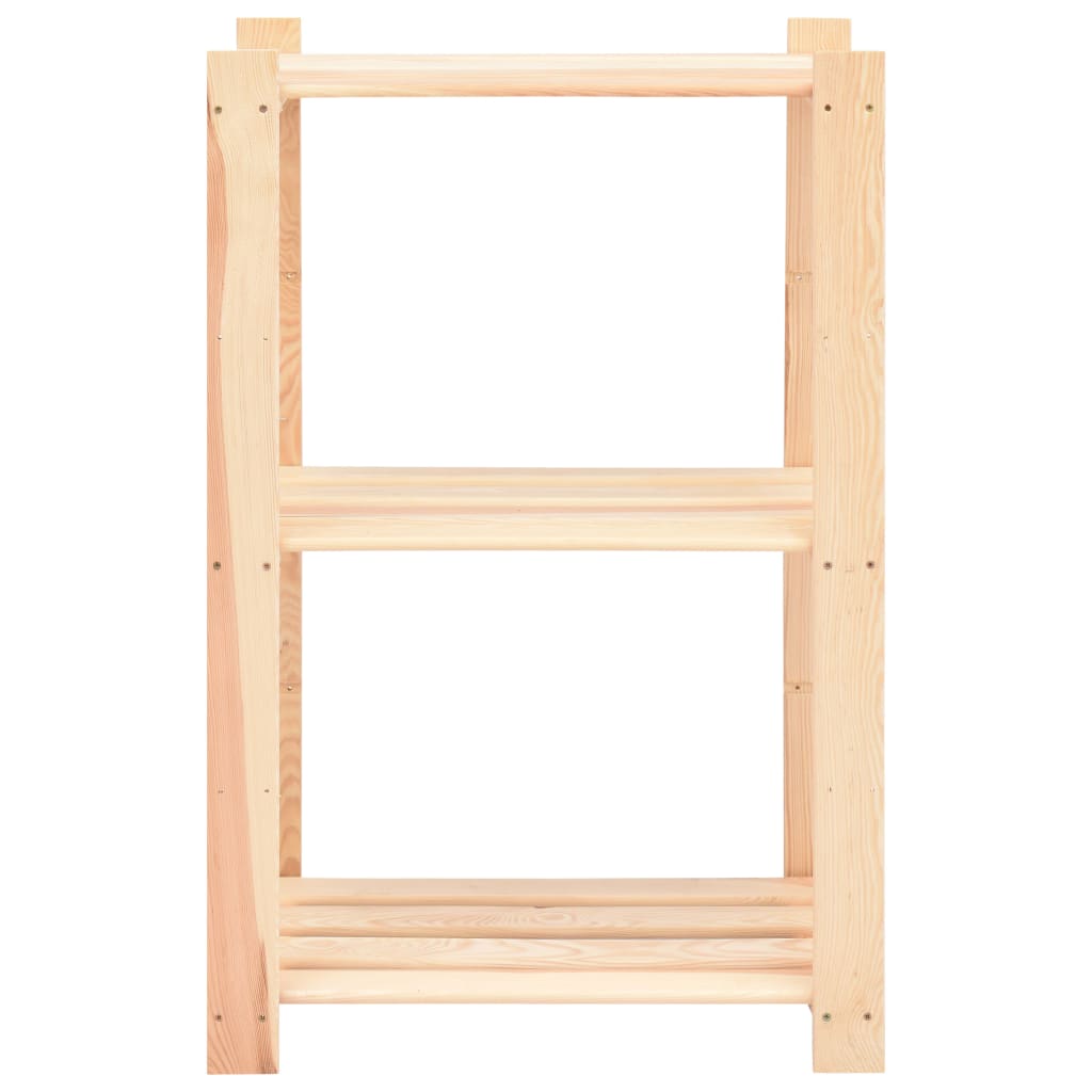 vidaXL 3-Tier Storage Racks 10 pcs 60x38x90 cm Solid Pinewood 150 kg