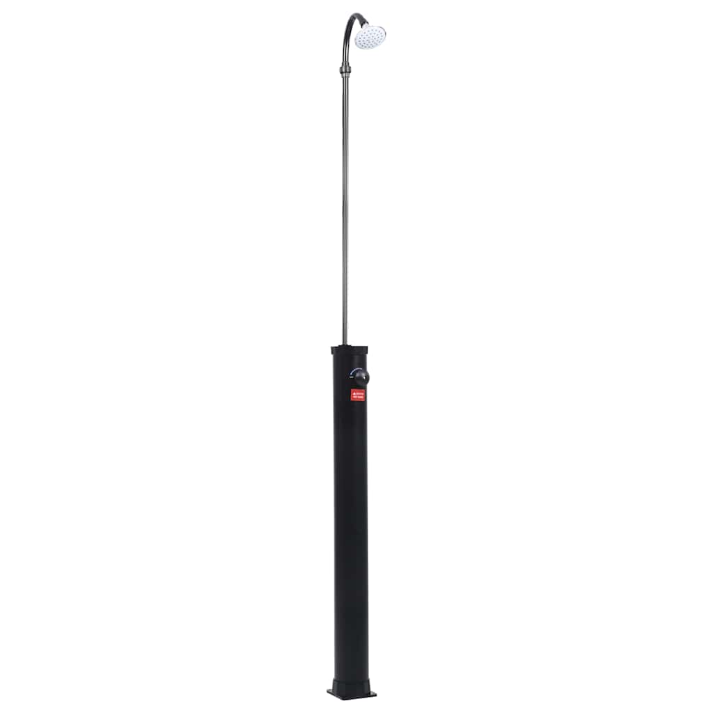 92295 vidaXL Garden Solar Shower Black 215 cm 8 L