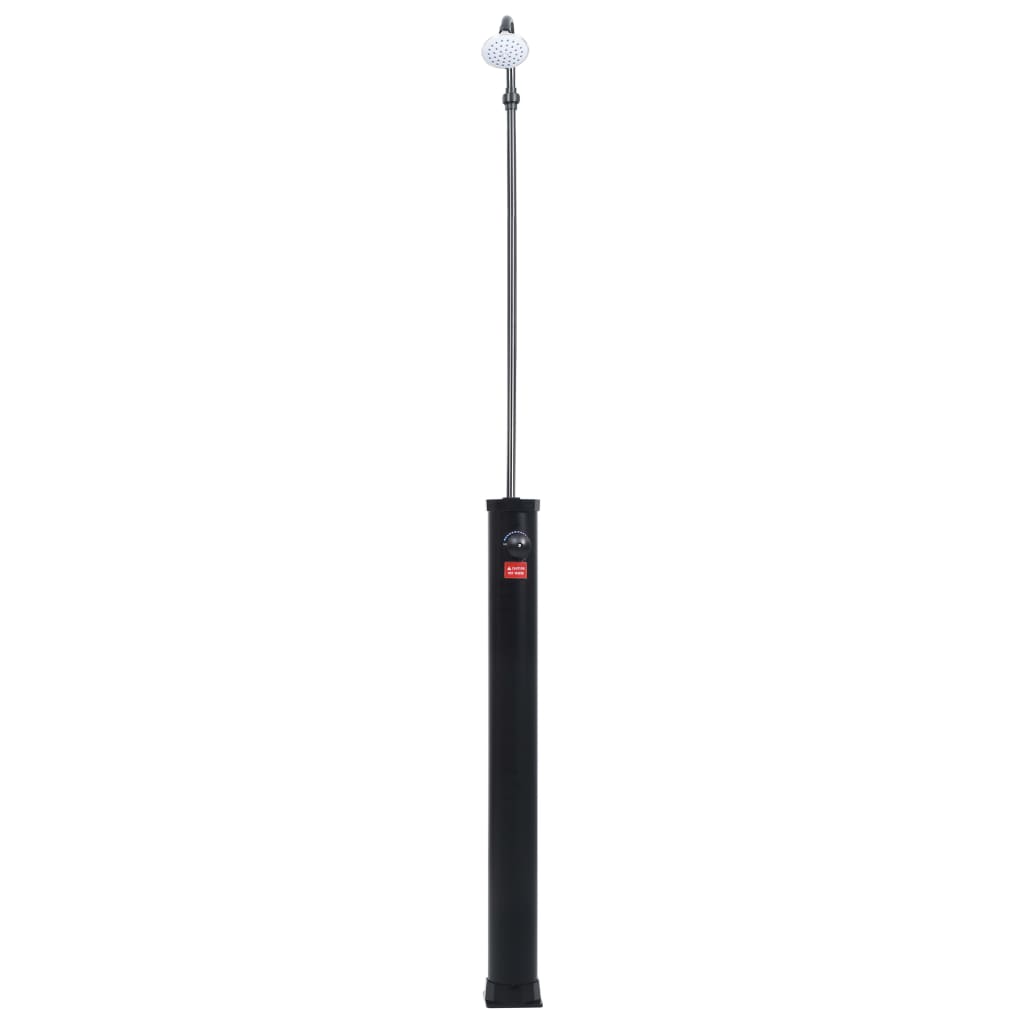 vidaXL Garden Solar Shower Black 215 cm 8 L