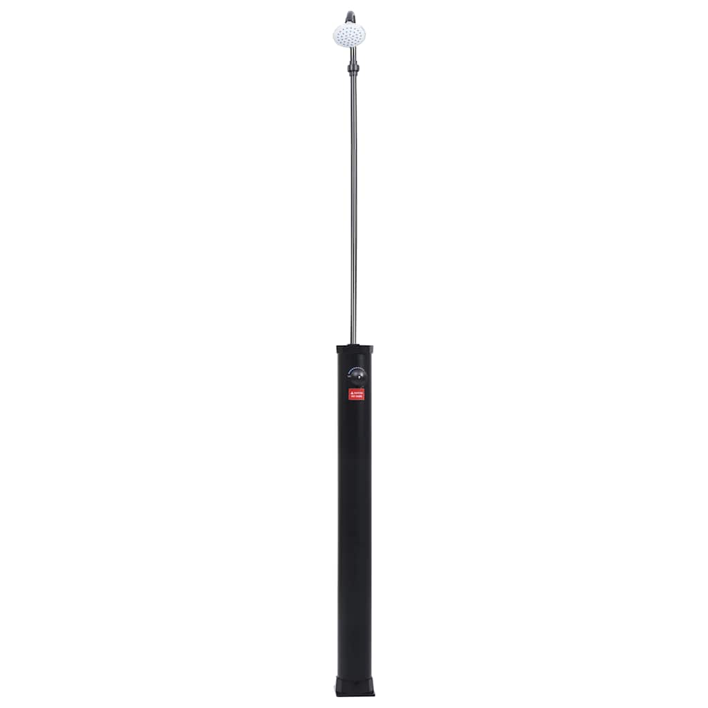 92295 vidaXL Garden Solar Shower Black 215 cm 8 L