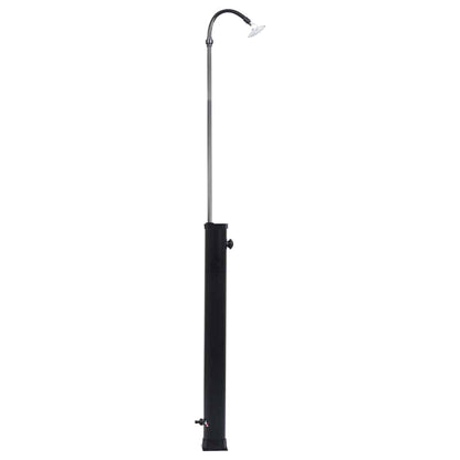 92295 vidaXL Garden Solar Shower Black 215 cm 8 L