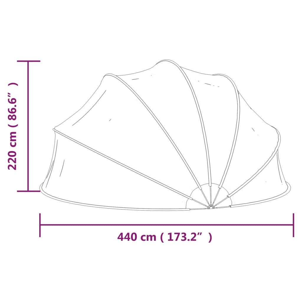 vidaXL Pool Dome 440x220 cm