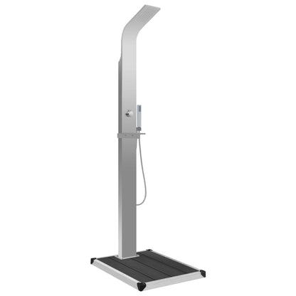 vidaXL Outdoor Shower with Tray WPC Stainless Steel