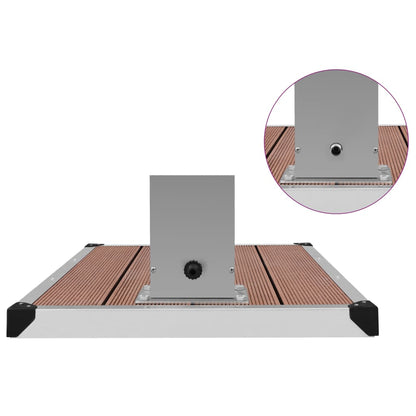 vidaXL Outdoor Shower with Tray WPC Stainless Steel