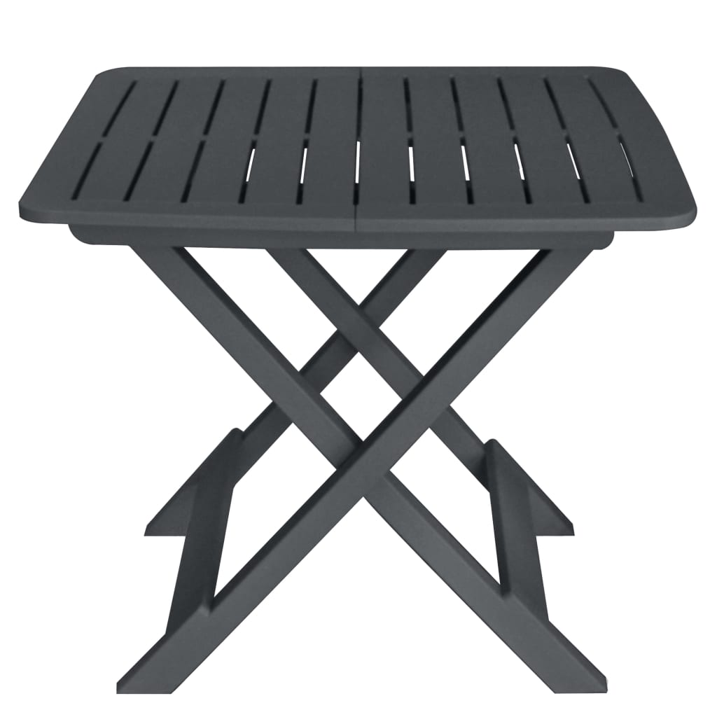 vidaXL Garden Bistro Set | Anthracite | Plastic | Compact | Foldable