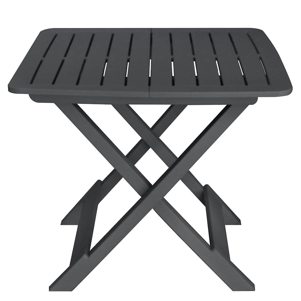 48753 vidaXL 3 Piece Folding Bistro Set Plastic Anthracite